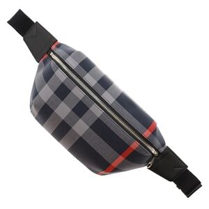 Burberry Sonny Belt Bag Funny Pack House Check Navy / Grey Canvas New